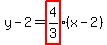+y-2+=+highlight%284%2F3%29%28x-2%29