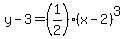 +y-3=+%281%2F2%29%28x-2%29%5E3+