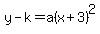+y-k+=+a%28x%2B3%29%5E2+