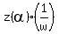 +z%28alpha%29%281%2Fw%29