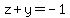 +z%2By=-1