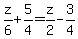 +z%2F6%2B5%2F4=z%2F2-3%2F4