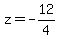 +z=-12%2F4