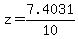 +z+=+7.4031%2F10+