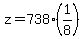 +z+=+738%2A%281%2F8%29+