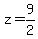 +z+=+9%2F2+