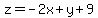 +z+=-2x%2By%2B+9
