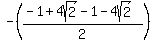 -%28%28-1%2B4sqrt%282%29-1-4sqrt%282%29%29%2F2%29