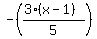 -%28%283%28x+-+1%29%29%2F5%29