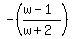 -%28%28w-1%29%2F%28w%2B2%29%29
