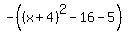 -%28%28x%2B4%29%5E2-16-5%29