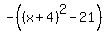 -%28%28x%2B4%29%5E2-21%29