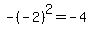 -%28-2%29%5E2=-4