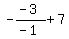 -%28-3%29%2F%28-1%29%2B7