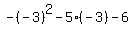 -%28-3%29%5E2+-+5%28-3%29+-+6