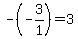 -%28-3%2F1%29+=+3