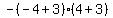 -%28-4%2B3%29%284%2B3%29
