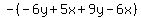 -%28-6y%2B5x%2B9y-6x%29