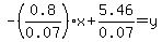 -%280.8%2F0.07%29x+%2B+5.46%2F0.07=y
