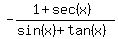 -%281%2Bsec%28x%29%29%2F%28sin%28x%29%2Btan%28x%29%29+