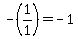 -%281%2F1%29+=+-1