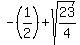 -%281%2F2%29+%2B+sqrt%2823%2F4%29