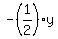-%281%2F2%29y