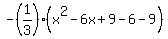 -%281%2F3%29%28x%5E2-6x%2B9-6-9%29