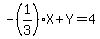 -%281%2F3%29X%2BY=4