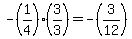 \"-%281%2F4%29%283%2F3%29=-%283%2F12%29\"