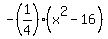 -%281%2F4%29%2A%28x%5E2+-+16%29