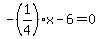 -%281%2F4%29x+-6=0