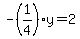 -%281%2F4%29y=2