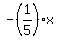 -%281%2F5%29x