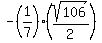 -%281%2F7%29%2A%28sqrt%28106%29%2F2%29