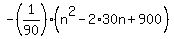 -%281%2F90%29%2A%28n%5E2-2%2A30n%2B900%29