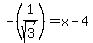 -%281%2Fsqrt%283%29%29=x-4