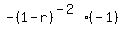 -%281-r%29%5E%28-2%29%28-1%29