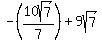 -%2810sqrt%287%29%2F7%29%2B9sqrt%287%29