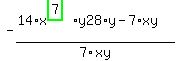 -%2814%2Ax%5E%28highlight_green%28+7+%29%29%2Ay28%2Ay-7%2Axy%29%2F7%2Fxy
