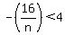 -%2816%2Fn%29+%3C+4