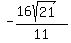 -%2816sqrt%2821%29%29%2F11