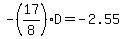 -%2817%2F8%29D=-2.55