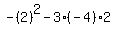 -%282%29%5E2-3%28-4%292