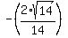 -%282%2Asqrt%2814%29%2F14%29%29