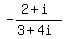 -%282%2Bi%29%2F%283%2B4i%29