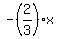 -%282%2F3%29x
