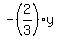 -%282%2F3%29y