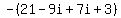 -%2821-9i%2B7i%2B3%29