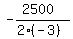 -%282500%29%2F%282%2A%28-3%29%29